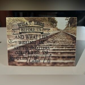 Inspirational Railroad Quote Canvas